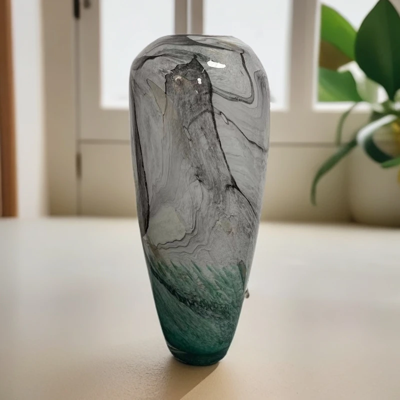 TA032正品现代轻奢水墨丹青大号花瓶客厅琉璃酒店落地花瓶创意