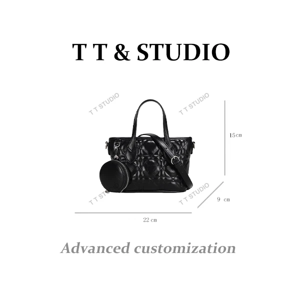 【TT Studio】GQ-87541-黑色 RAIN.CUN简约腋下斜跨轻奢女包