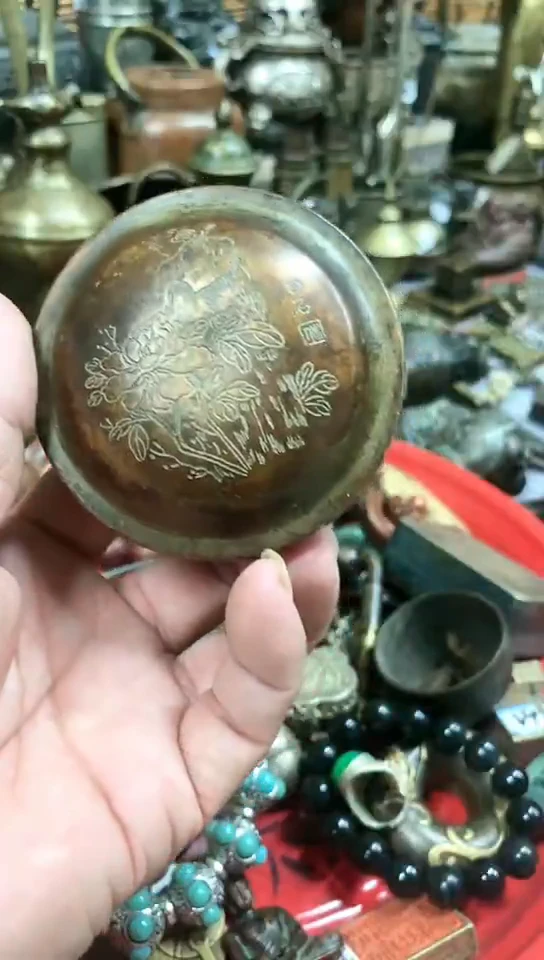 鸿兴工艺摆件把件圆圆墨盒