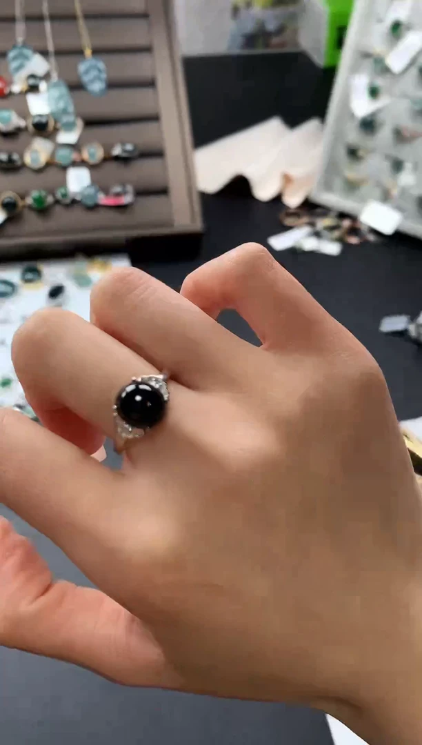 【闪购商品】翡翠戒指银S925镶嵌3123123