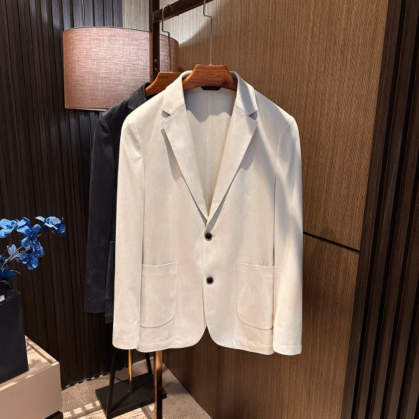 【儒雅绅士 舒适触感】2025秋季男士高档百搭纯色休闲西装西服便西