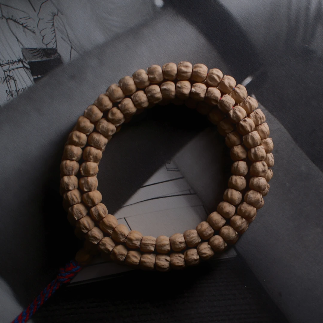 岁月天承肌肉纹直切红皮三日红柏香籽百香籽高油高密顺纹108手串