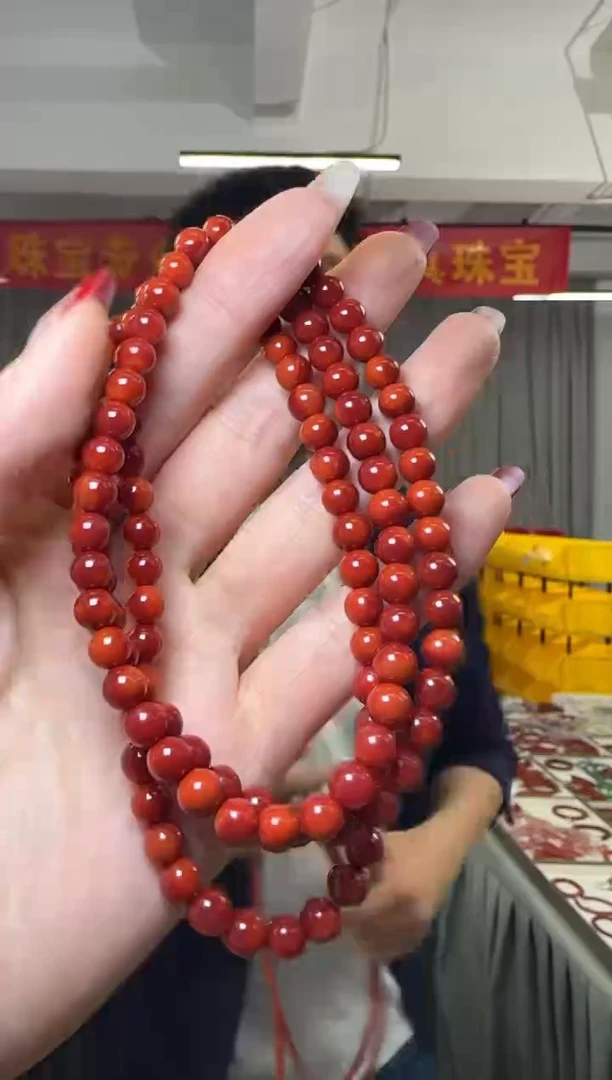 【闪购商品】南红玛瑙手串未镶嵌南红玛瑙多圈手串约6mm