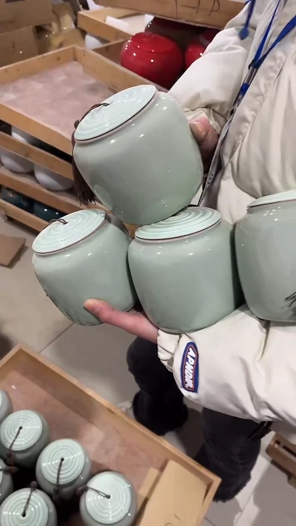 【闪购商品】摆件陶瓷茶叶罐罐密封罐