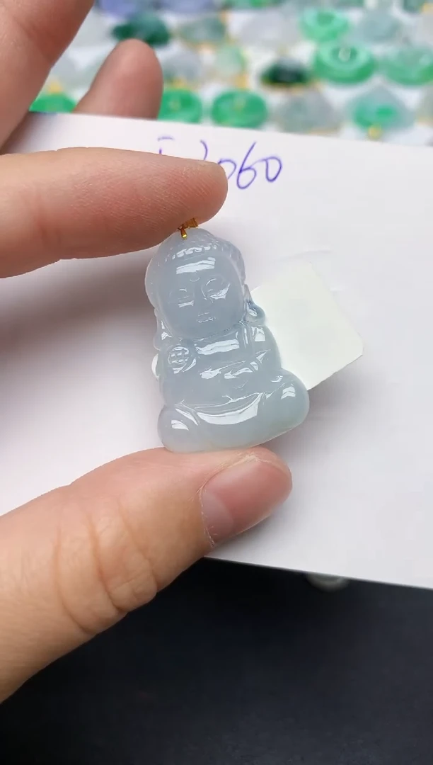 颈饰18K金镶嵌翡翠 天然缅甸A货翡翠百元以上9元证书费自理