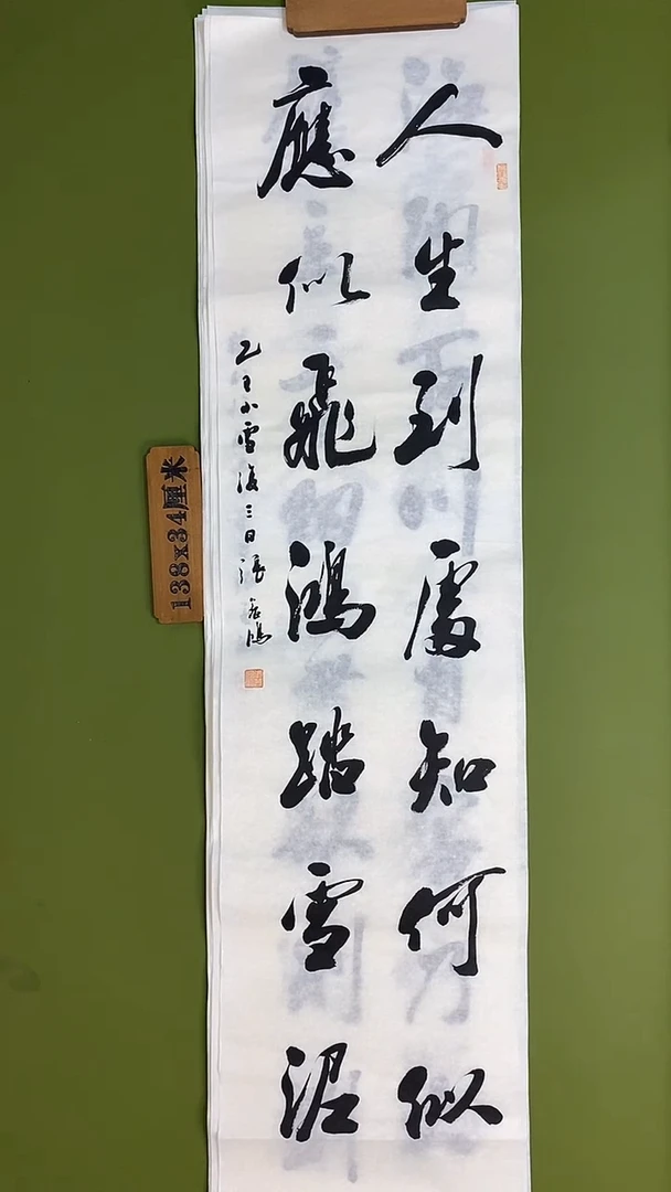 书法书法 张若鸿 尺寸138cm*34cm