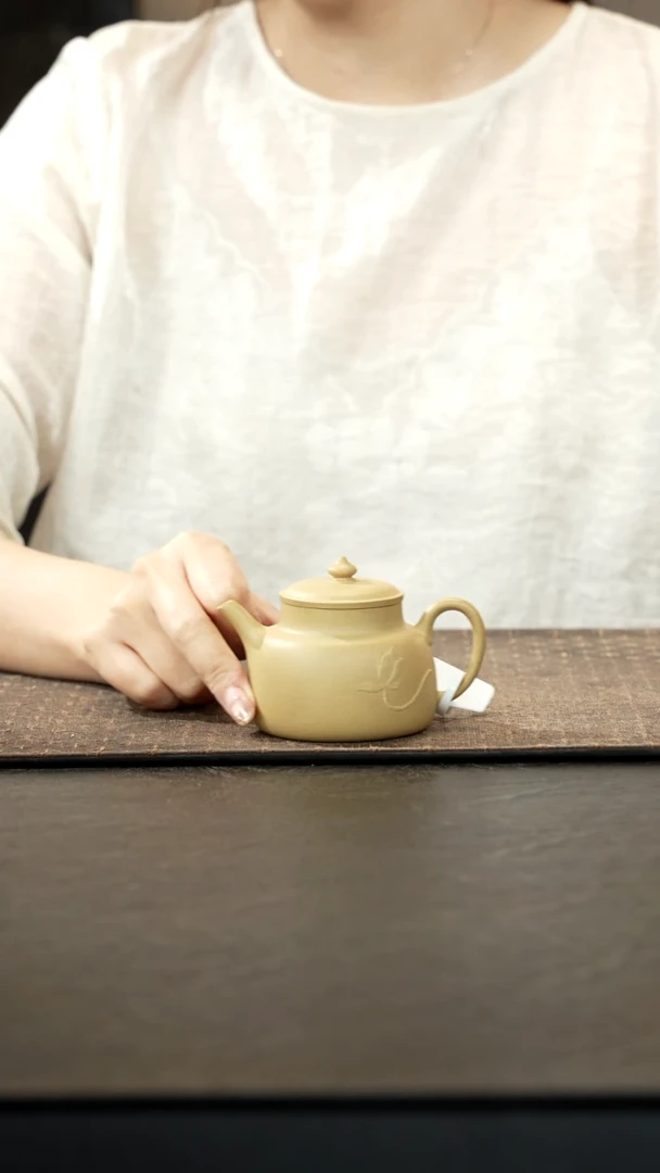 茶壶紫砂本绿小金汇荷花120cc