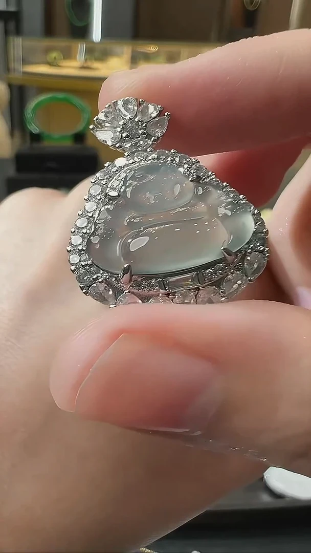 颈饰合金翡翠天然A货翡翠
