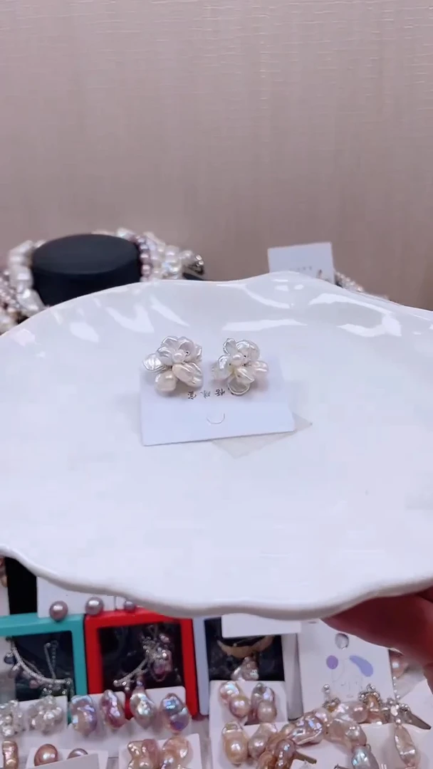 未镶嵌耳饰淡水珍珠桂**铁【纯恬饰品】