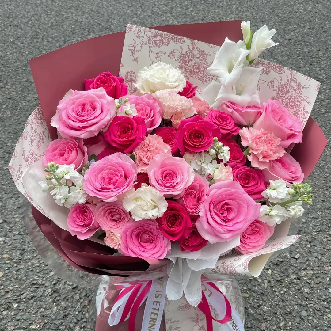 【洛神玫瑰10枝+弗洛伊德10枝】鲜花任意满2单升级顺丰冷链云南鲜花