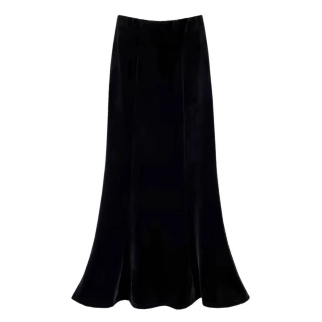 【慧姐专属】丝绒鱼尾裙时尚经典优雅半身长裙628