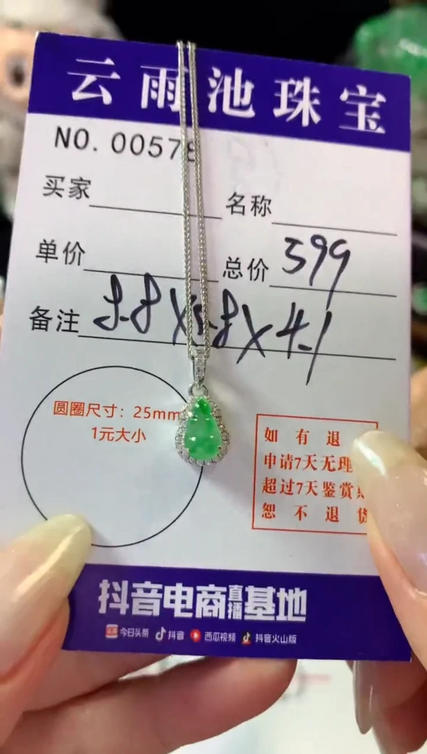 颈饰银S925镶嵌翡翠翡翠