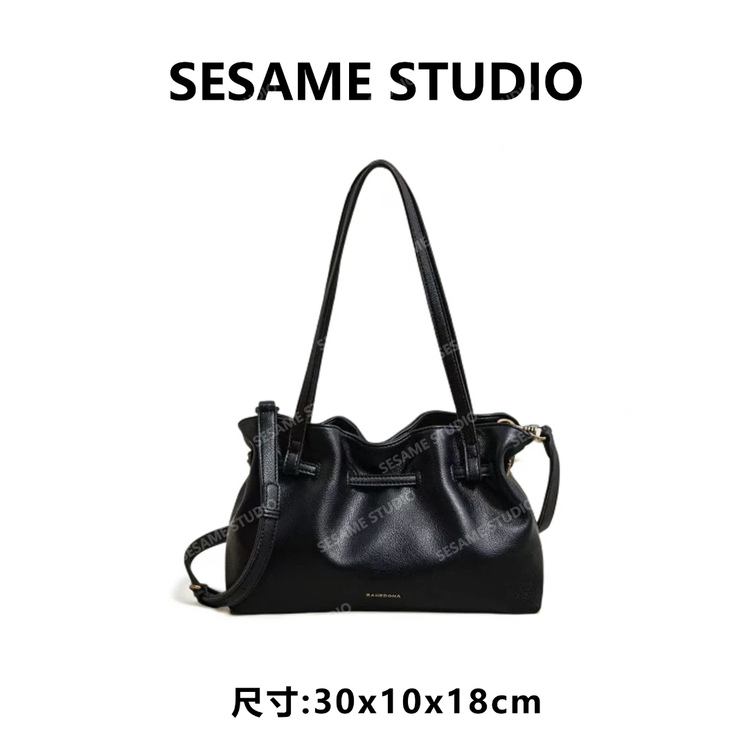【芝麻集】SK-93161-黑色休闲时尚百搭腋下女包