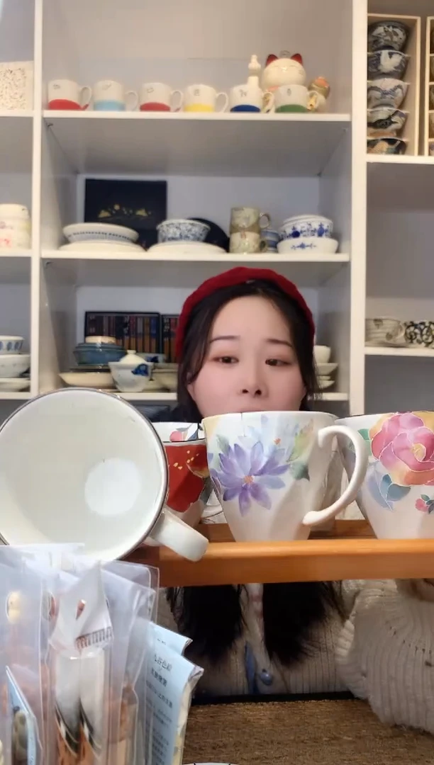 【闪购商品】陶瓷五只和蓝杯子一套