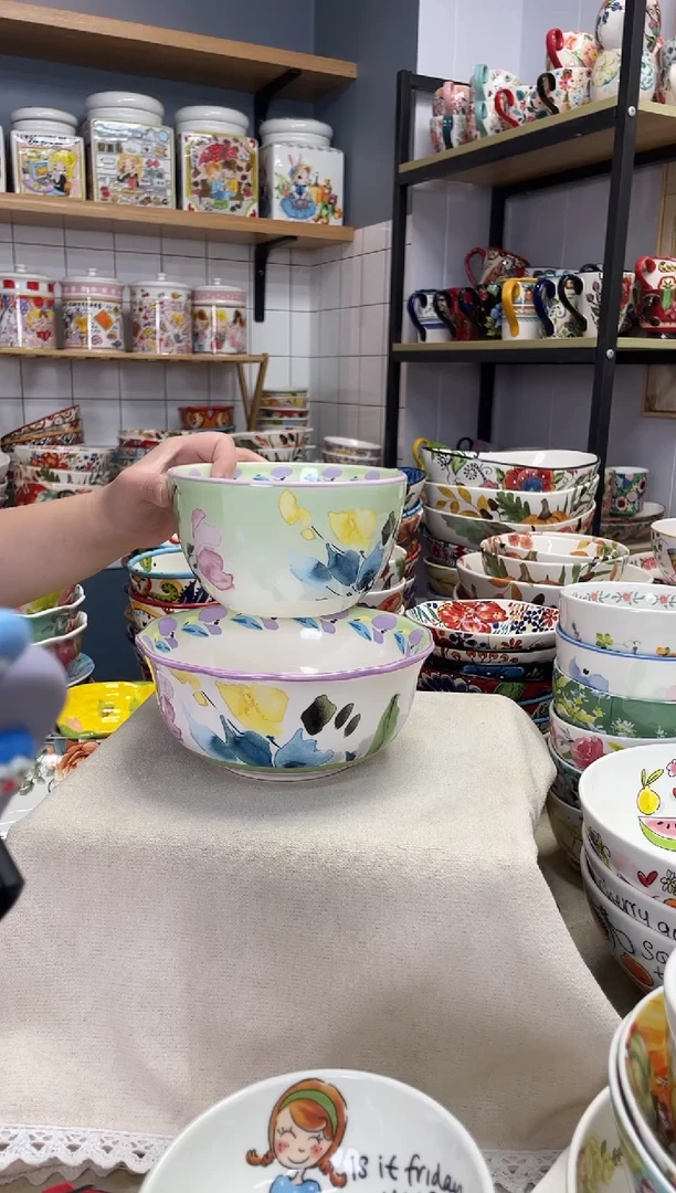 陶瓷丝*牵牛花 6英寸+7英寸碗