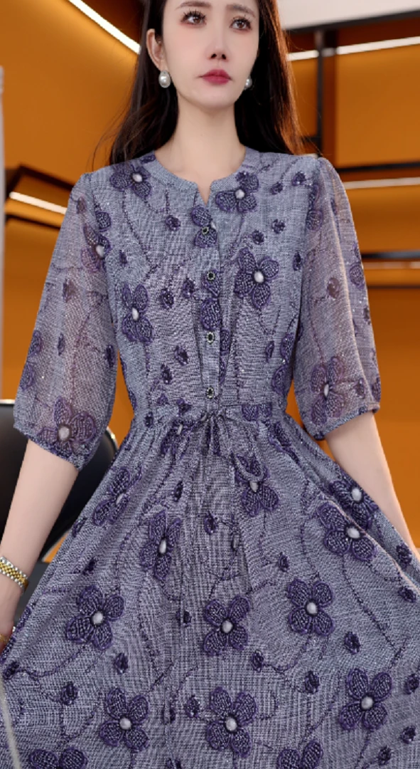 XT1190新款时尚百搭气质减龄连衣裙-悠悠