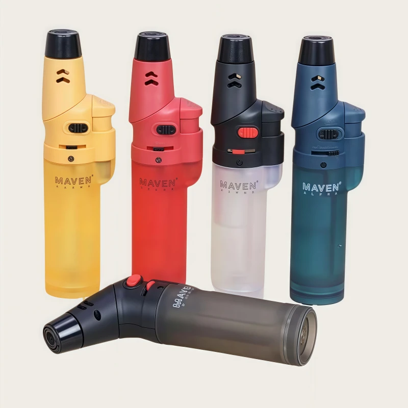 正品防风打火机 喷枪蓝焰直冲充气防爆点香点烟器旋转喷户外野餐