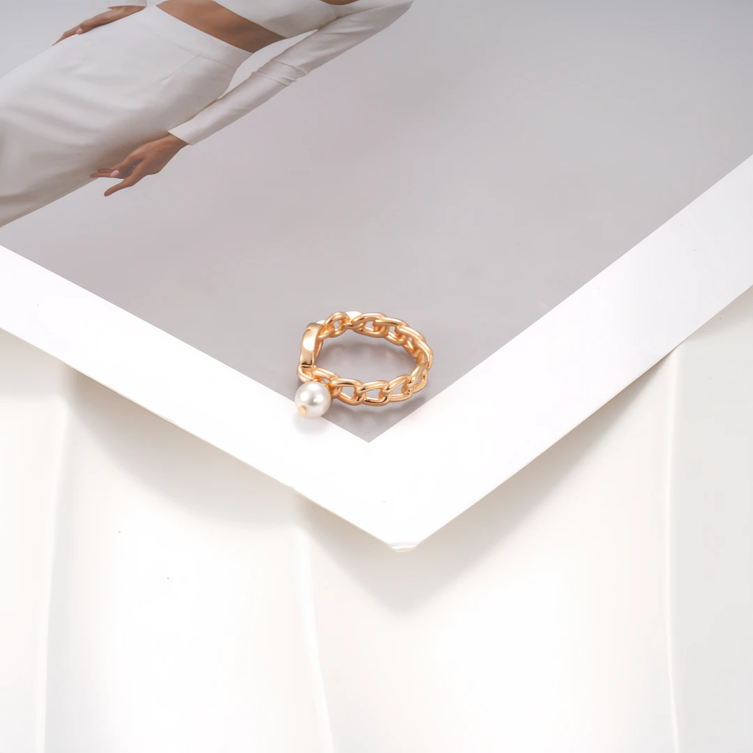 铜合金仿珍珠戒指 戒指0287