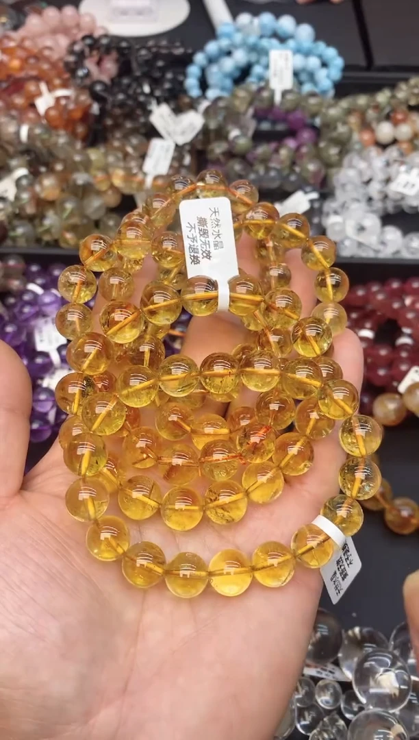 水晶手串未镶嵌29黄塔晶11mm 多样性发其一