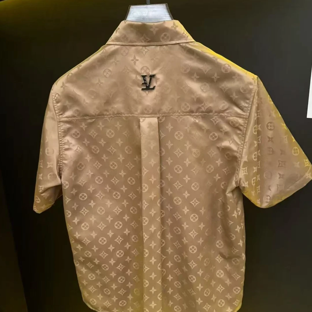 2025夏季新款复古百搭老钱风衬衫短袖-伦敦第一大道【FX-1566短袖】