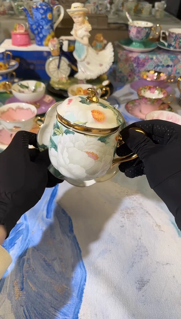 【闪购商品】瓷片大牌同款 手绘描金+骨瓷材质送小汤勺