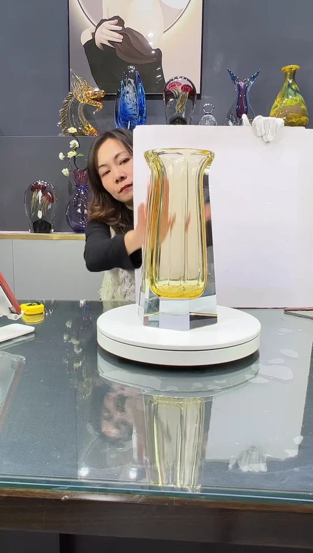 手工艺品琉璃水晶琉璃花瓶1个