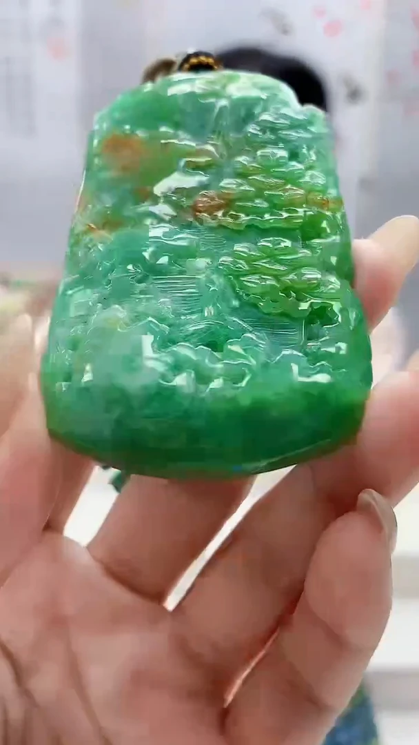 未镶嵌定制翡翠4852lr-毛货挂件53