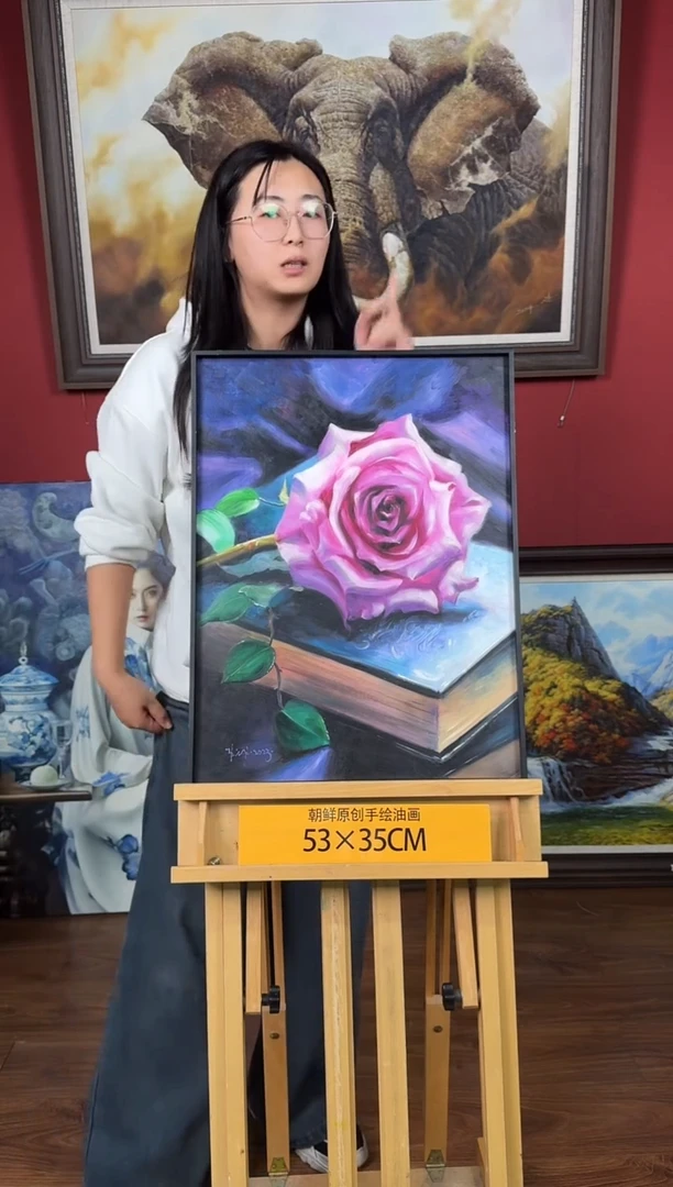 油画【40号】约53*35cm丨朝鲜原创纯手绘孤品油画丨顺丰包邮