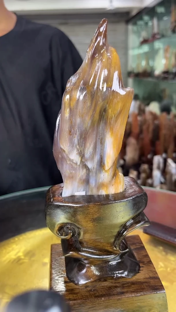 硅化玉珠宝奇石未镶嵌缅甸天然树化玉