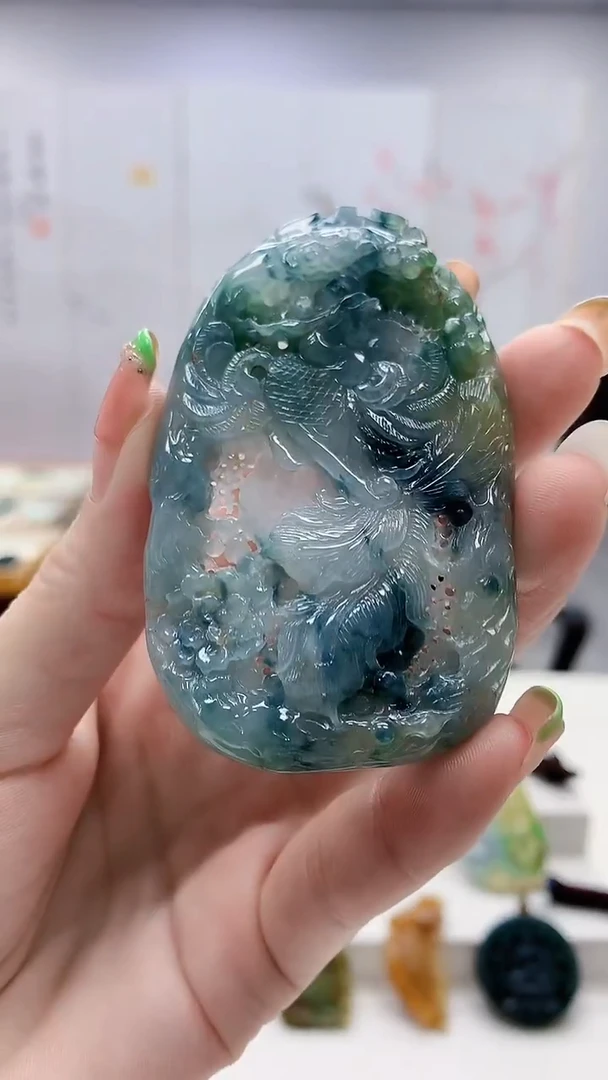 未镶嵌定制翡翠4868ry-毛货挂件186