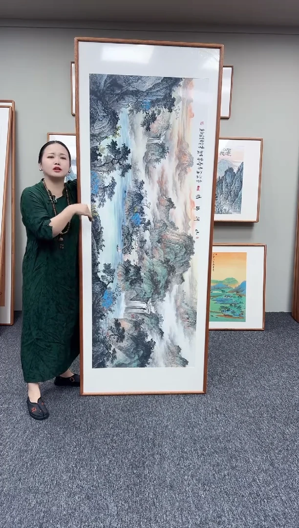 国画用****9山河锦绣210*80手绘作品定制