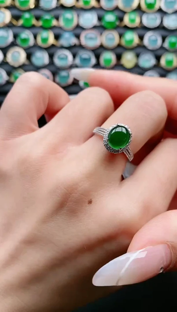 【闪购商品】翡翠戒指银S925镶嵌11111111