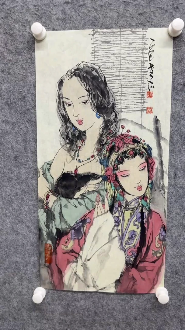 国画写意画人物画手绘