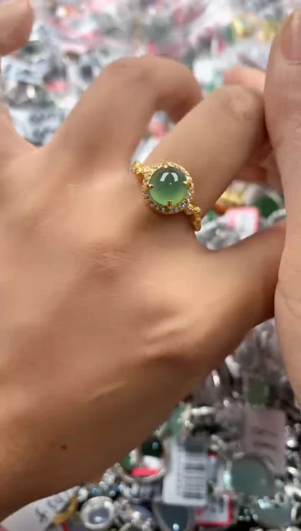 银S925镶嵌戒指翡翠111                     6