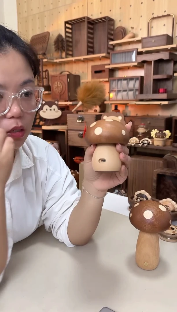 木乌檀木小号蘑菇灯