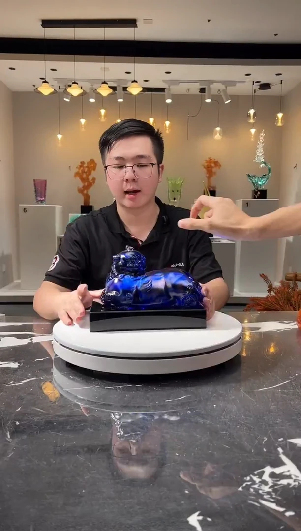 摆件巴比特美学-蓝紫色扭头貔貅