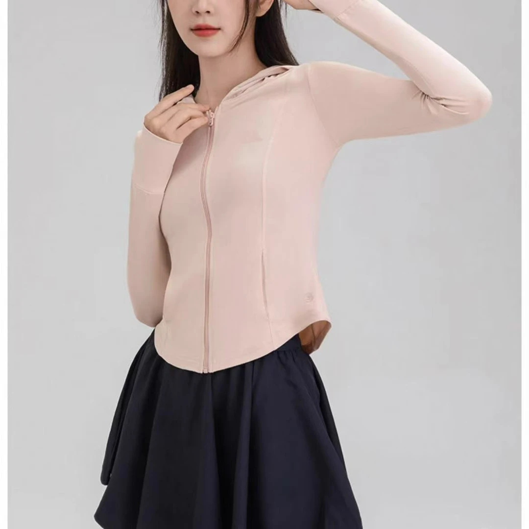 夏季新款仙女冰感小蛮腰修身显瘦连帽防晒衣H2827