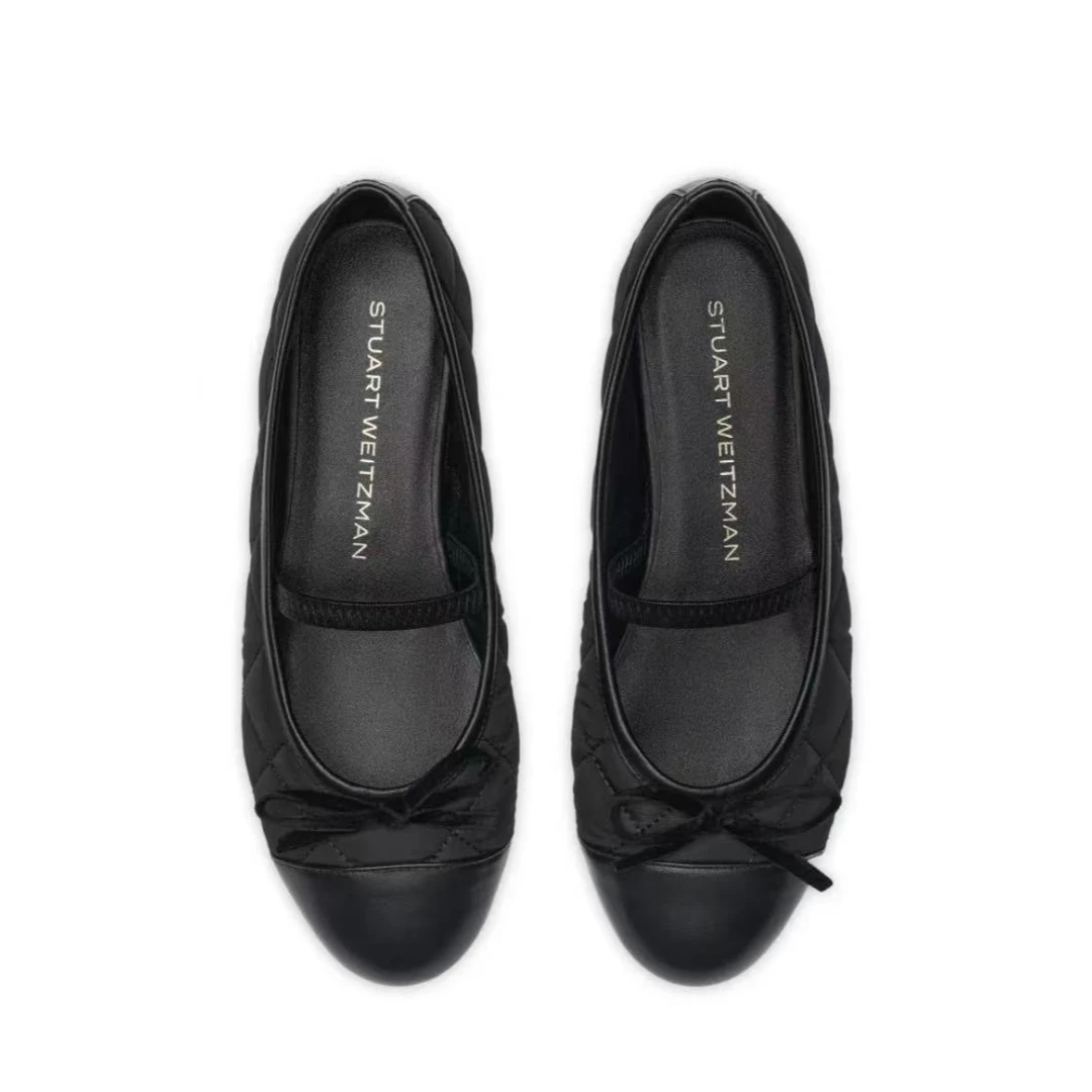 【昆明恒隆】PRIMA QUILTED MARY JANE 黑尼龙/纳帕平底鞋