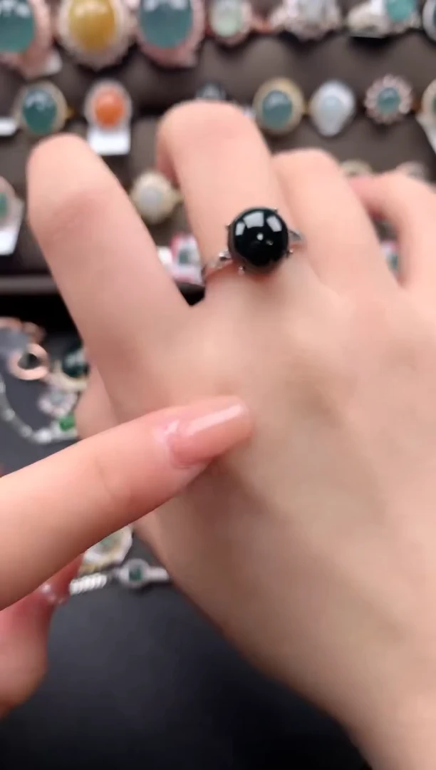 【闪购商品】翡翠戒指银S925镶嵌652141