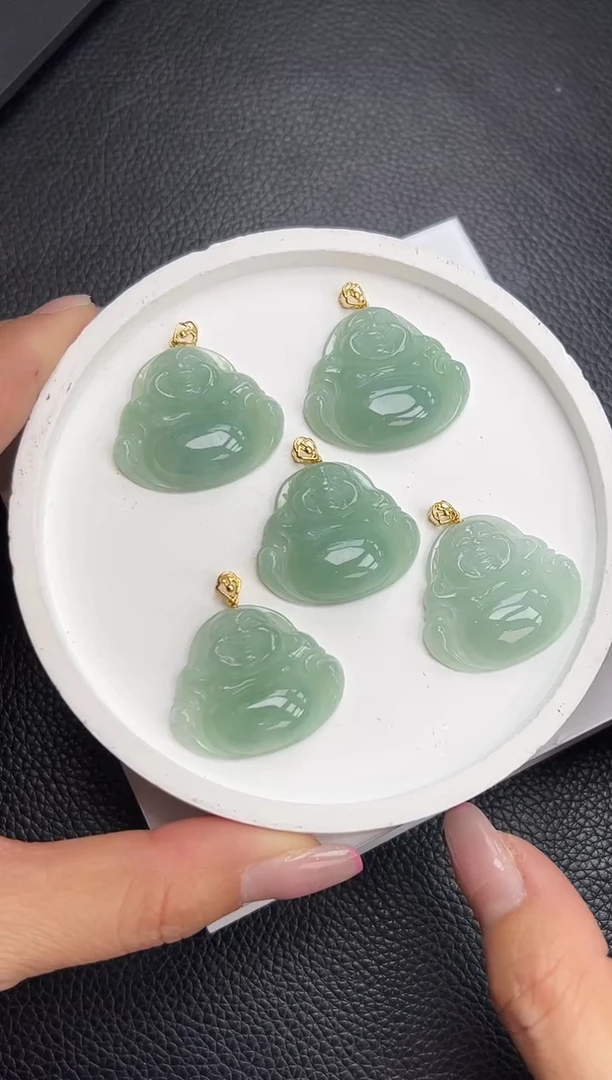 【闪购商品】翡翠颈饰18K金镶嵌YM839-14 佛公多样性发一