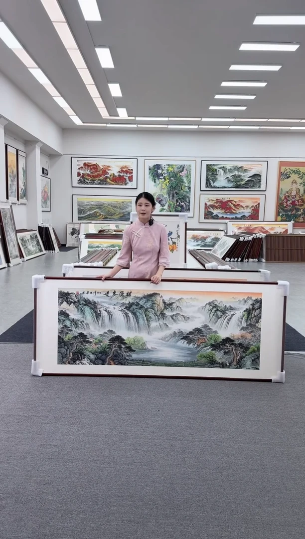 国画手绘 财源广进  219*88