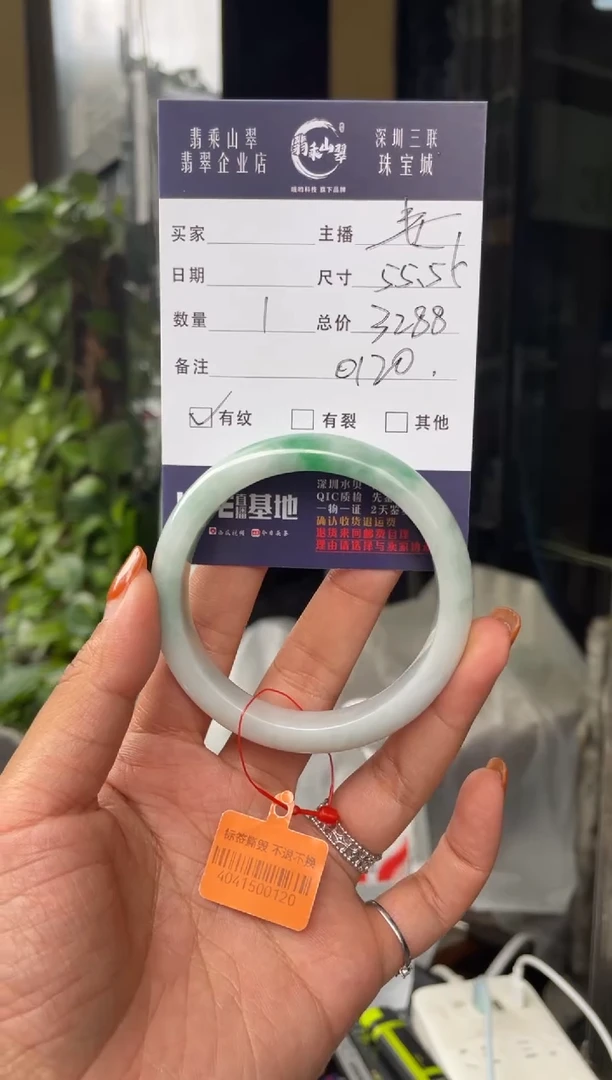 未镶嵌手镯翡翠C 55正圈 0120