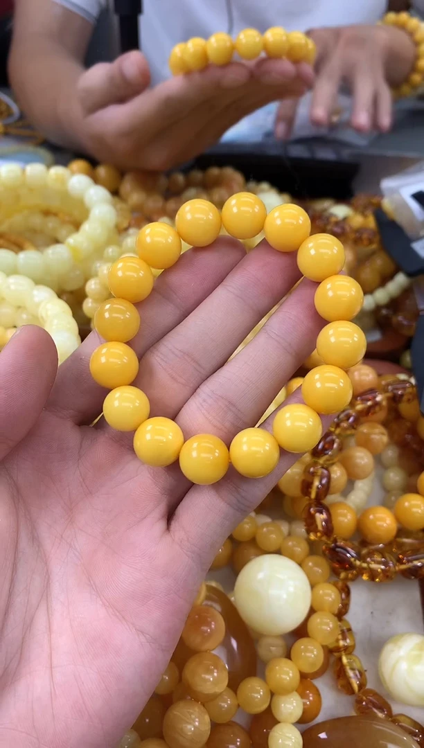 未镶嵌蜜蜡裸石手串