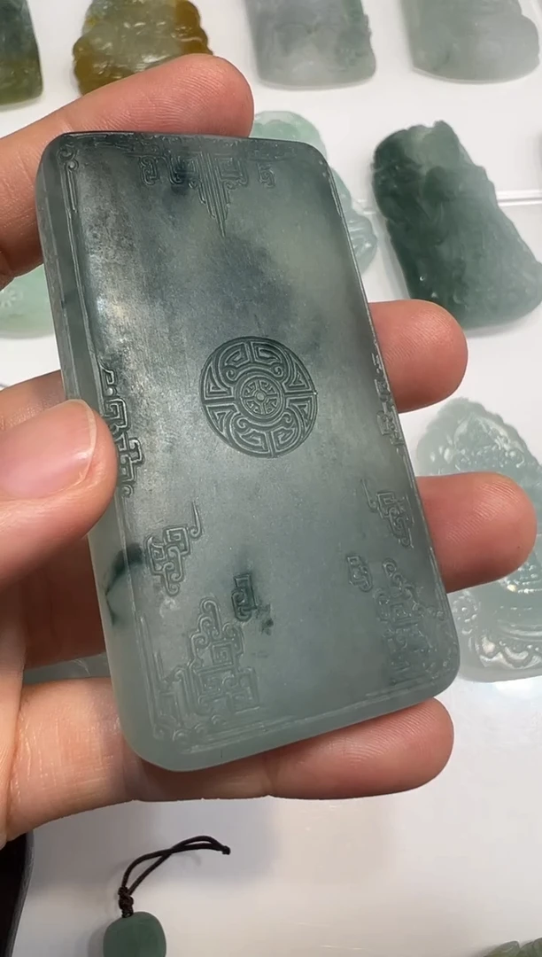 未镶嵌定制翡翠无事牌