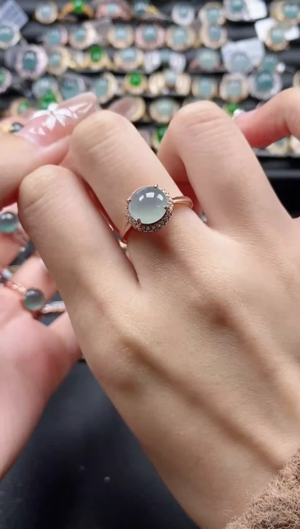 【闪购商品】翡翠戒指银S925镶嵌51151