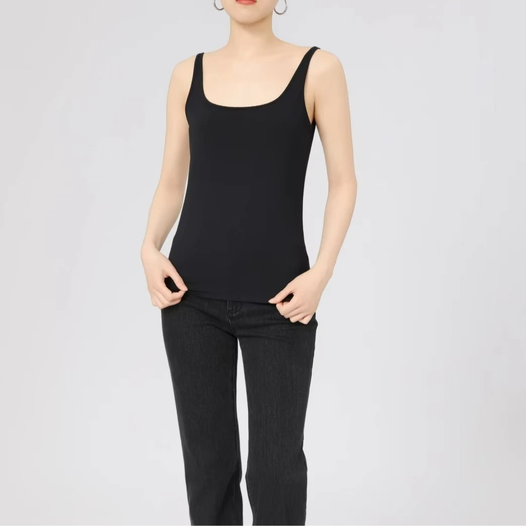 AMASS/阿玛施 新款女装减龄百搭基础打底纯色背心内搭上衣5300461