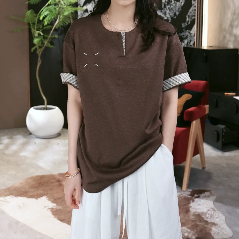 【绘尚15黛仪6351】短袖T恤夏季休闲百搭男女同款圆领S256351