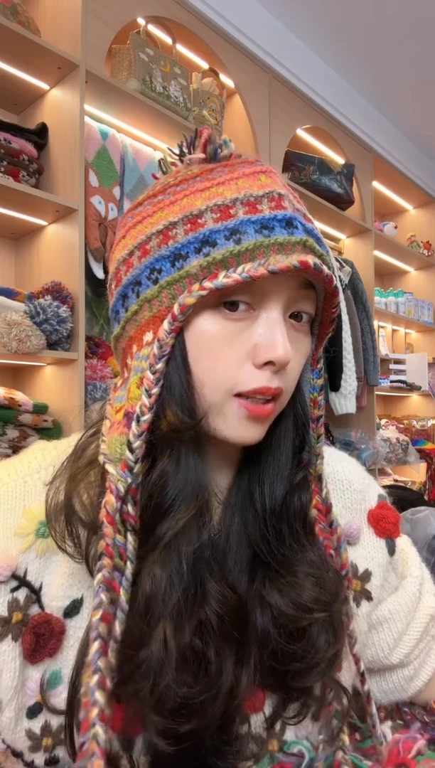 ?****~百羊毛七球护耳帽B427