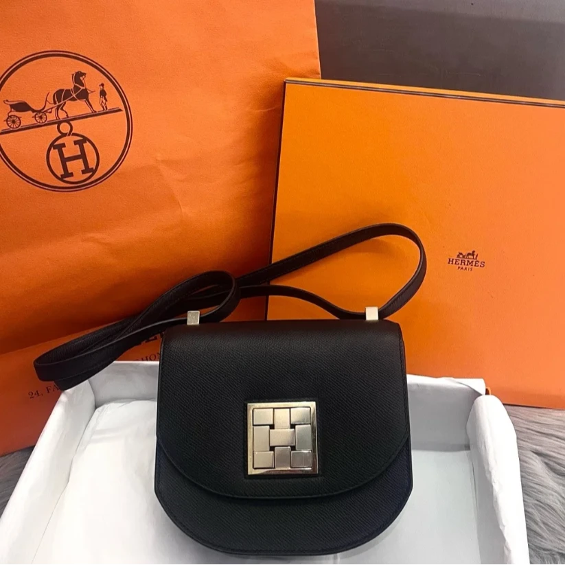 99新 Hermes/爱马仕 小花Jerry299085马赛克 小号 17 Epsom皮 Z刻