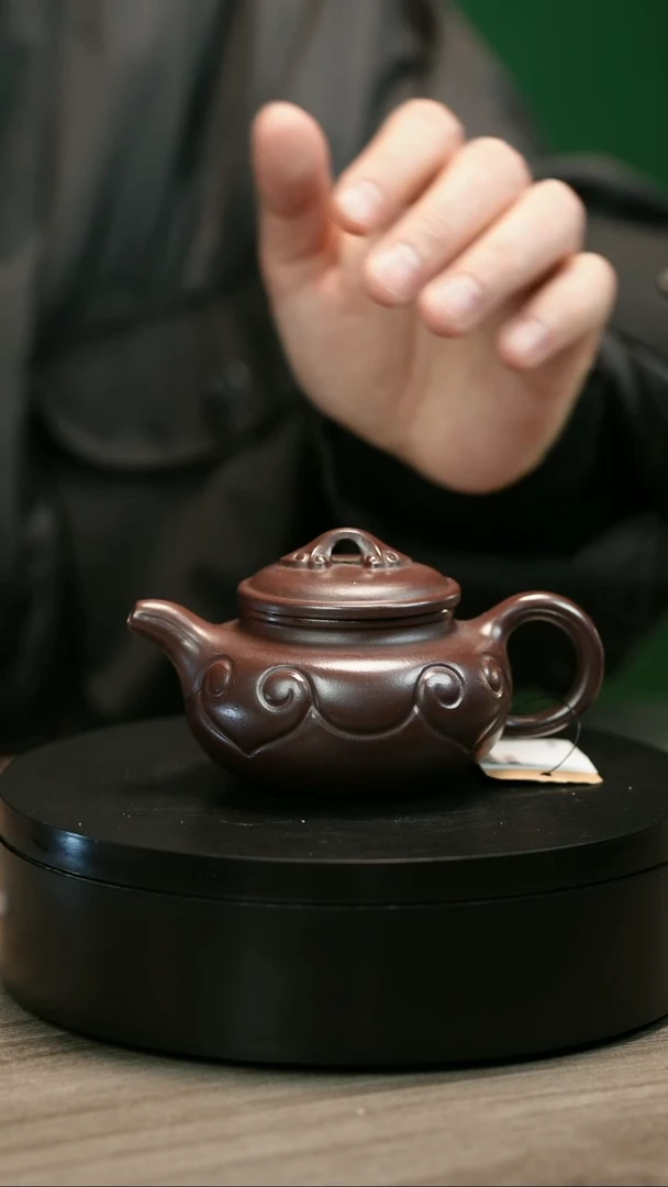 茶壶紫砂听****音H1304陆建平紫泥如意仿古
